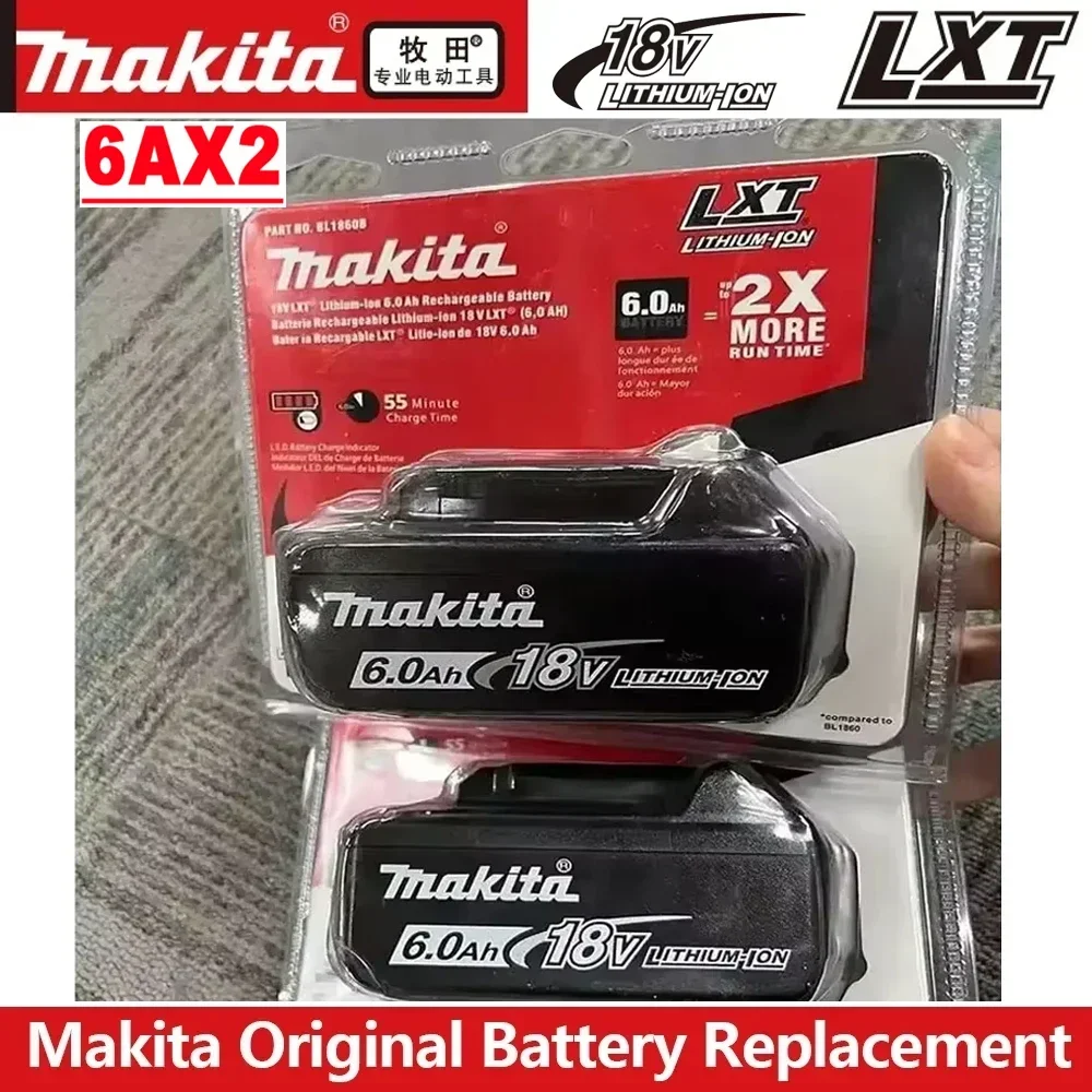 

100% Original Makita 6Ah/5Ah/3Ah for Makita 18V Battery BL1830B BL1850B BL1850 BL1840 BL1860 BL1815 Replacement Lithium Battery