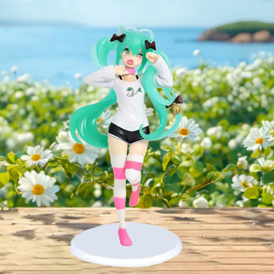 

Аниме Хацунэ Мику кошачьи уши сидящая кукла модель из ПВХ коллекция игрушек детский подарок экшн-персонаж