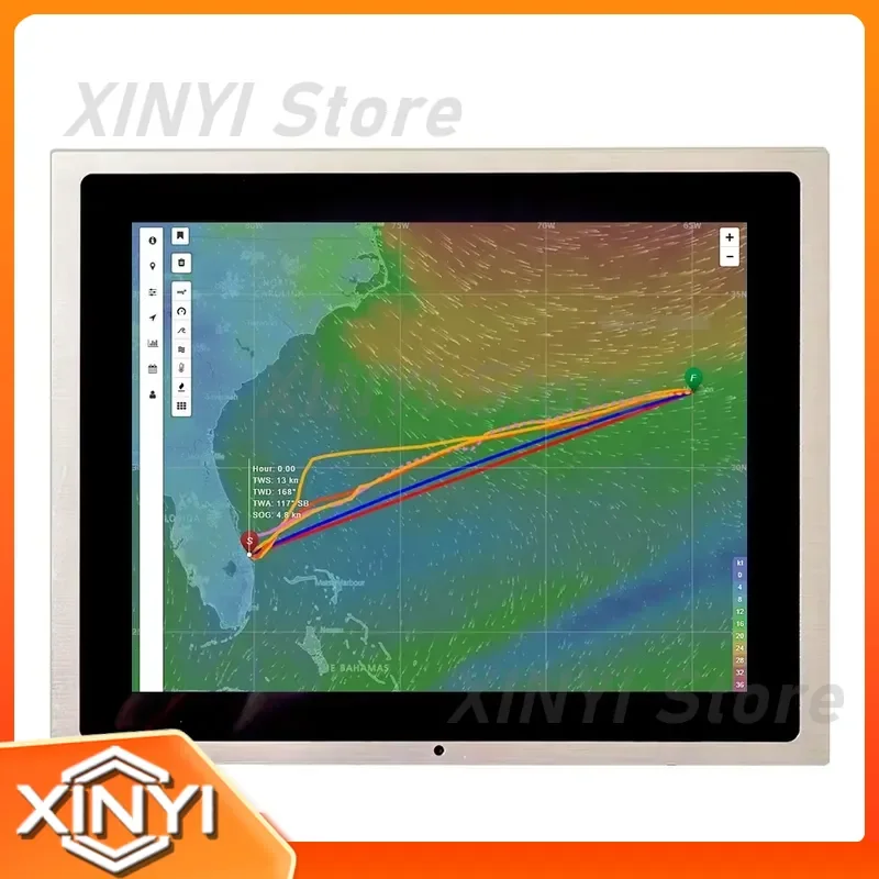 12 Inch RK3288 Android Marine GPS Panel PC with Capacitive Touchscreen Sunlight Readable 1000nits Brightness in Stock