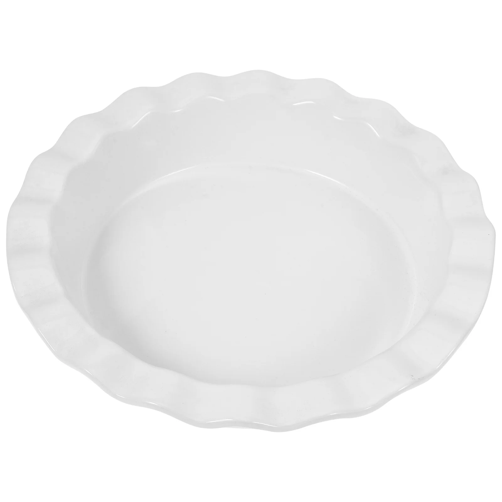 

Safe Ceramic Baking Dish Nonstick Pizza Tray Round Design Reusable Easy Operate Ceramic Baking Pan Deep Pie Dish