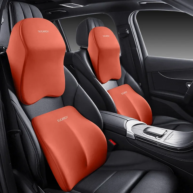 New Car Headrest Lumbar Support Pillow Memory Foam Neck Cushion With Shoulder Protector For Enhanced Comfort Tools Visible