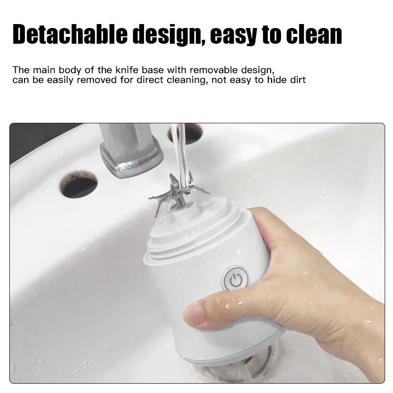 เครื่องปั่นเครื่องปั่นผลไม้ขนาดพกพาไฟฟ้าแบบพกพาที่มีประสิทธิภาพกันน้ำขนาด600มล. เครื่องปั่นผลไม้ปั่นขนาดเล็กสามารถชาร์จไฟได้