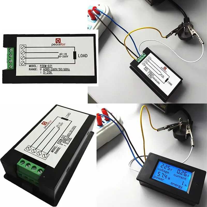 20A AC 80-260V 0-100A DC Digitale LED Display Voltmeter Ampèremeter Wattmeter Power Energy Meter 12V 24V 110V 220V Volt Tester