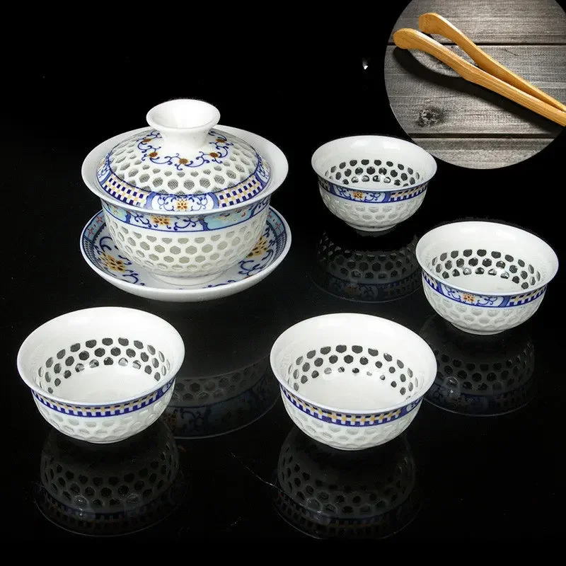 Tradition Chinese Tea Sets Ceramic Gaiwan Teacup Suit Tea Ceremony Supplies Customized Tea Infuser Handmade Teaware Gifts