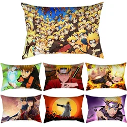 50*30CM Poszewki na poduszki z nadrukiem anime Akatsuki Sharingan Czerwona chmura Lniana poszewka na poduszkę Pokój dzienny Sypialnia Dekoracyjna poszewka na poduszkę