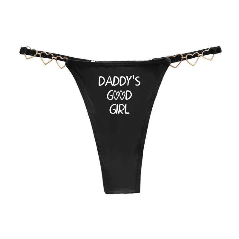 

Сексуальные трусики-танга для женщин DADDY'S GOOD GIRL Love Decoration хлопковые трусики-танга с низкой посадкой для девушек и жен