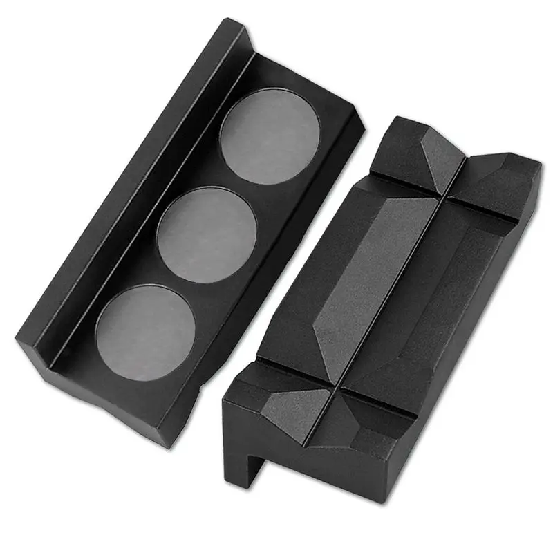 

FIZP 4Inch Vise Jaw Pads Magnetic Aluminum Vise Jaw Caps Reversible Pipe Vise Multipurpose Vise Protection Inserts 2Pcs