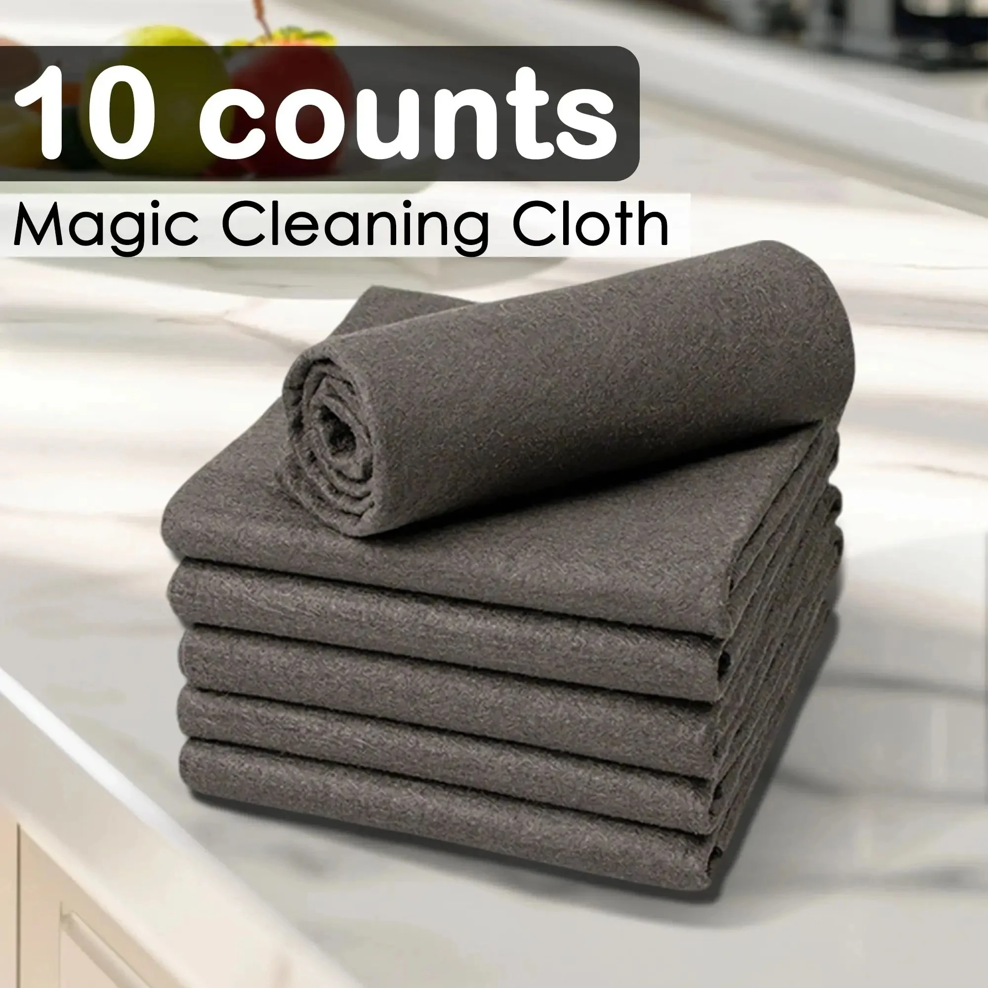 

Reusable Microfiber Glass Cleaning Towel - Thick, Lint-Free Magic Rag for Kitchen & Auto Detailing