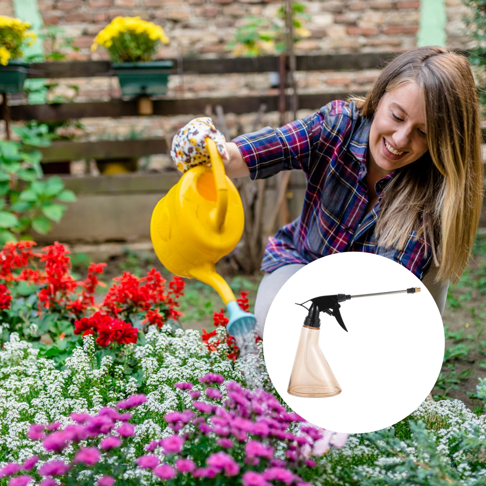 

Plastic Sprinkling Can Sturdy Watering Bottle Extended Rod Gardening Flower Sprayer Durable Home Balcony Indoor Bonsai Alcohol
