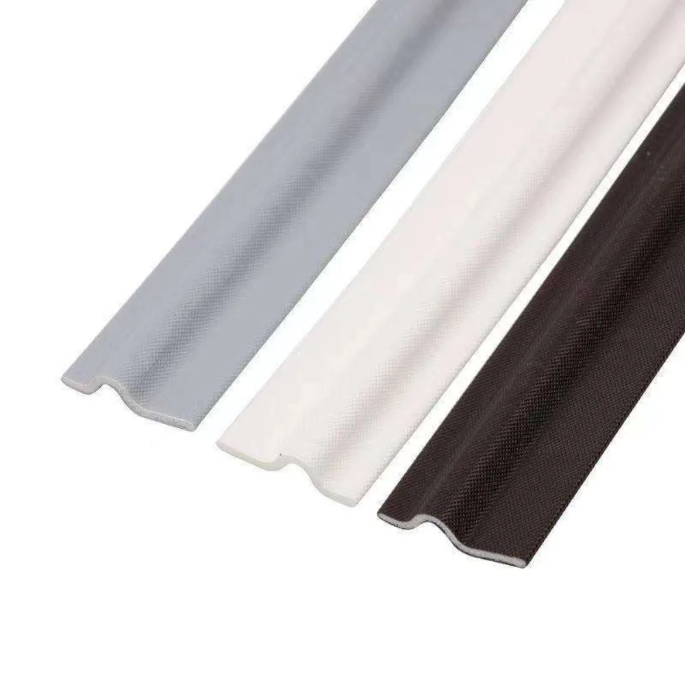 New 2M S-shaped Flat Window Sealing Strip Anti Collision Soundproof Flexible Self Adhesive Weatherstrip Window Seal Stopper