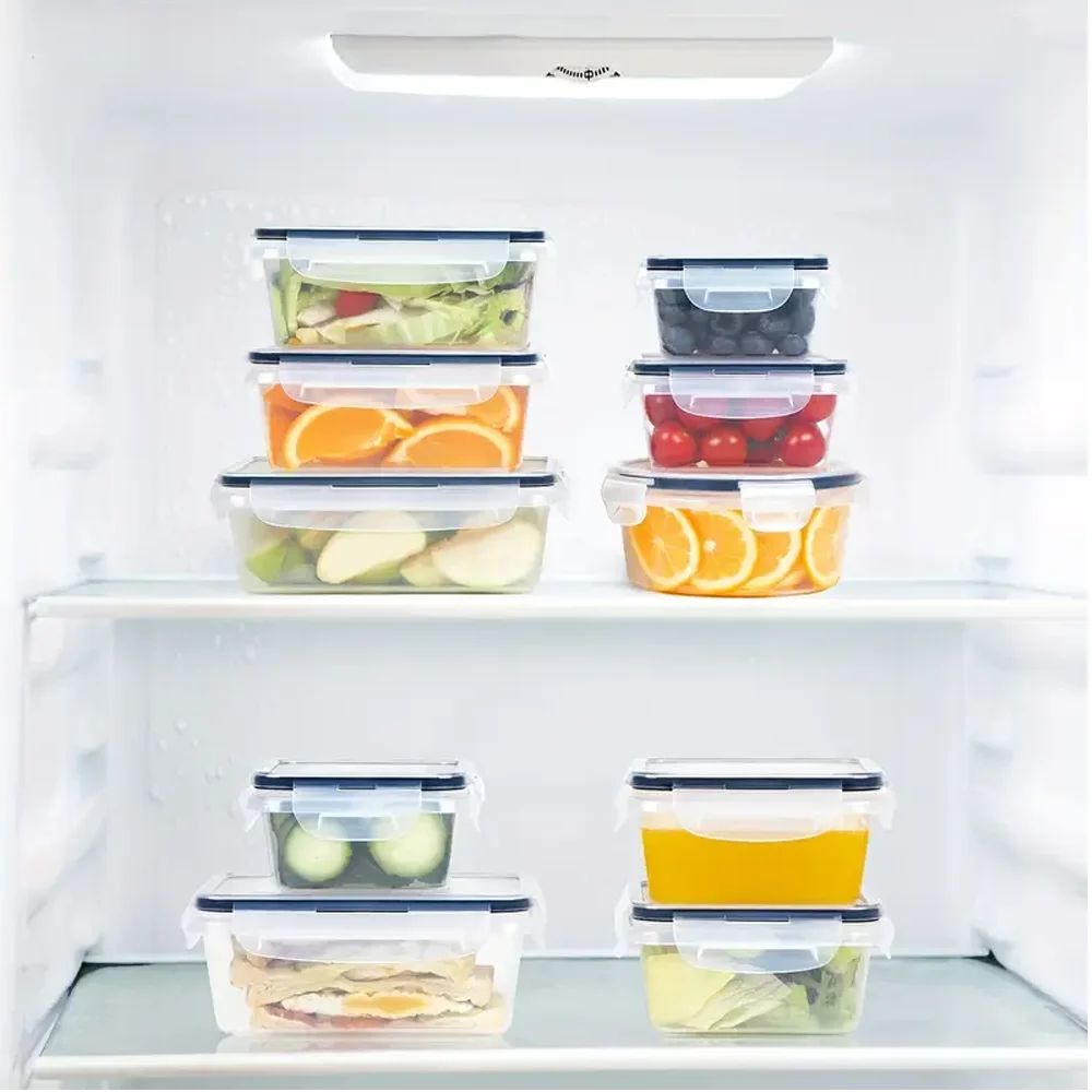 12-teiliges Lebensmittel-Aufbewahrungsbox-Set Frischhaltebox Lunchbox Lebensmittelbehälter mit Deckel für Outdoor-Picknicks Küchenaufbewahrung – Detail 3