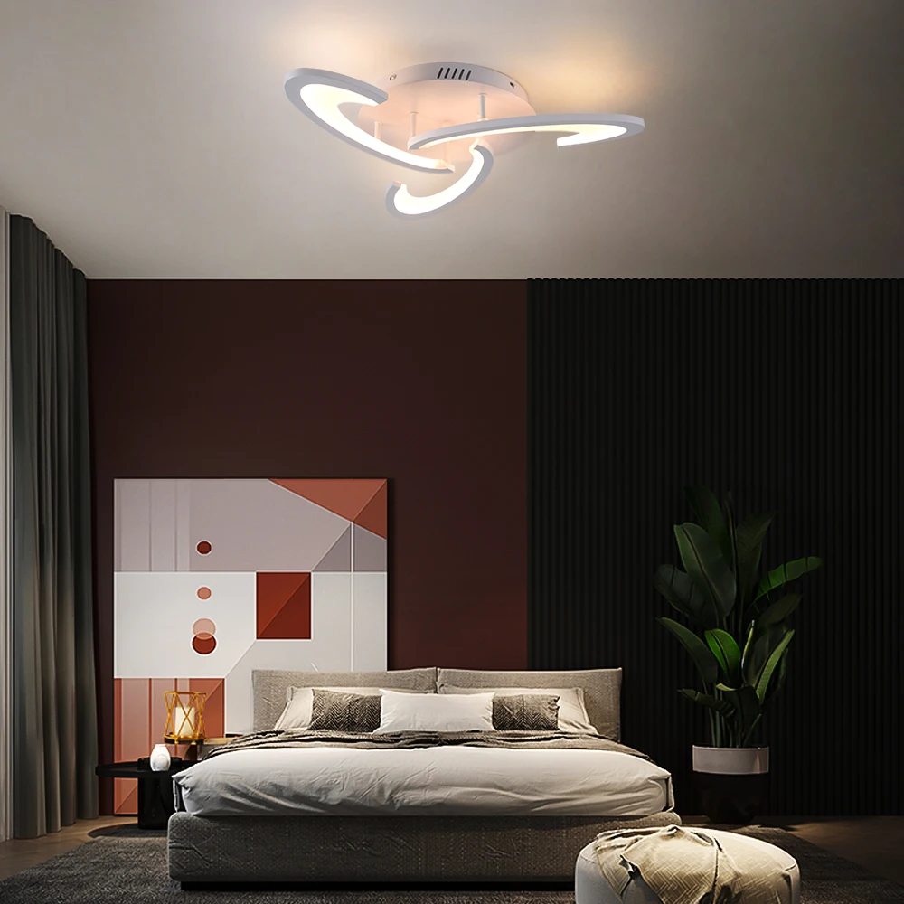 Moderne Decke Lampe Acryl Led Kronleuchter Wohnkultur RC Dimmen Plafond Anhänger Leuchte Wohnzimmer Esszimmer Schlafzimmer Glanz – Detail 4