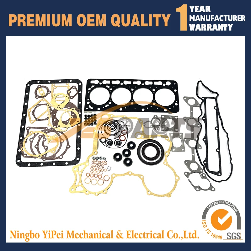 V3300-DI V3300 Engine Gasket Set  for Kubota Excavator Generator(16 Valve)