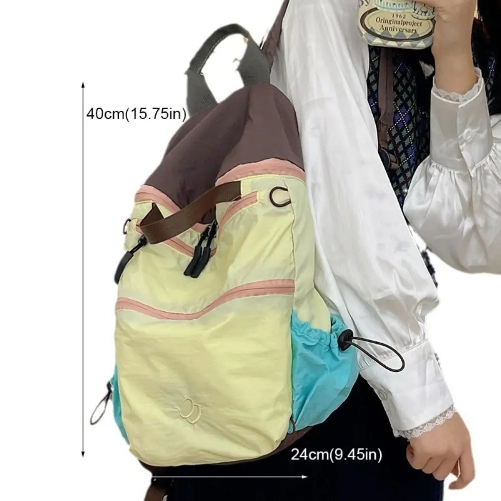 Tas bahu tipis gaya Korea, tas bahu musim panas tipis, tas perjalanan warna cocok, tas penyimpanan kapasitas besar, tas bahu remaja