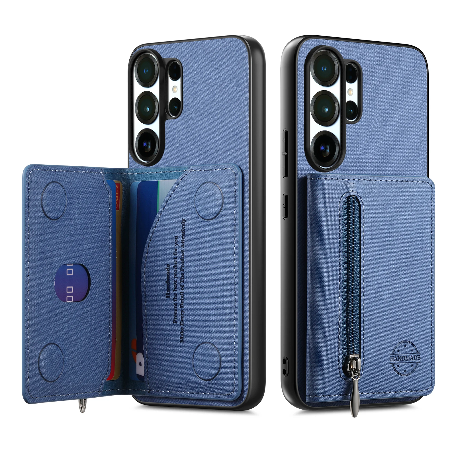 Luxury Zipper Wallet With Card Holder For Samsung Galaxy S26 Ultra S26 S25 S24 S23 Ultra Case Shockproof Back Cover Accessories
