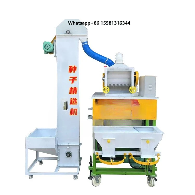 Mobile Seed Processing Machine Grain Cleaner Equipment for Wheat Soybean Paddy Rice
