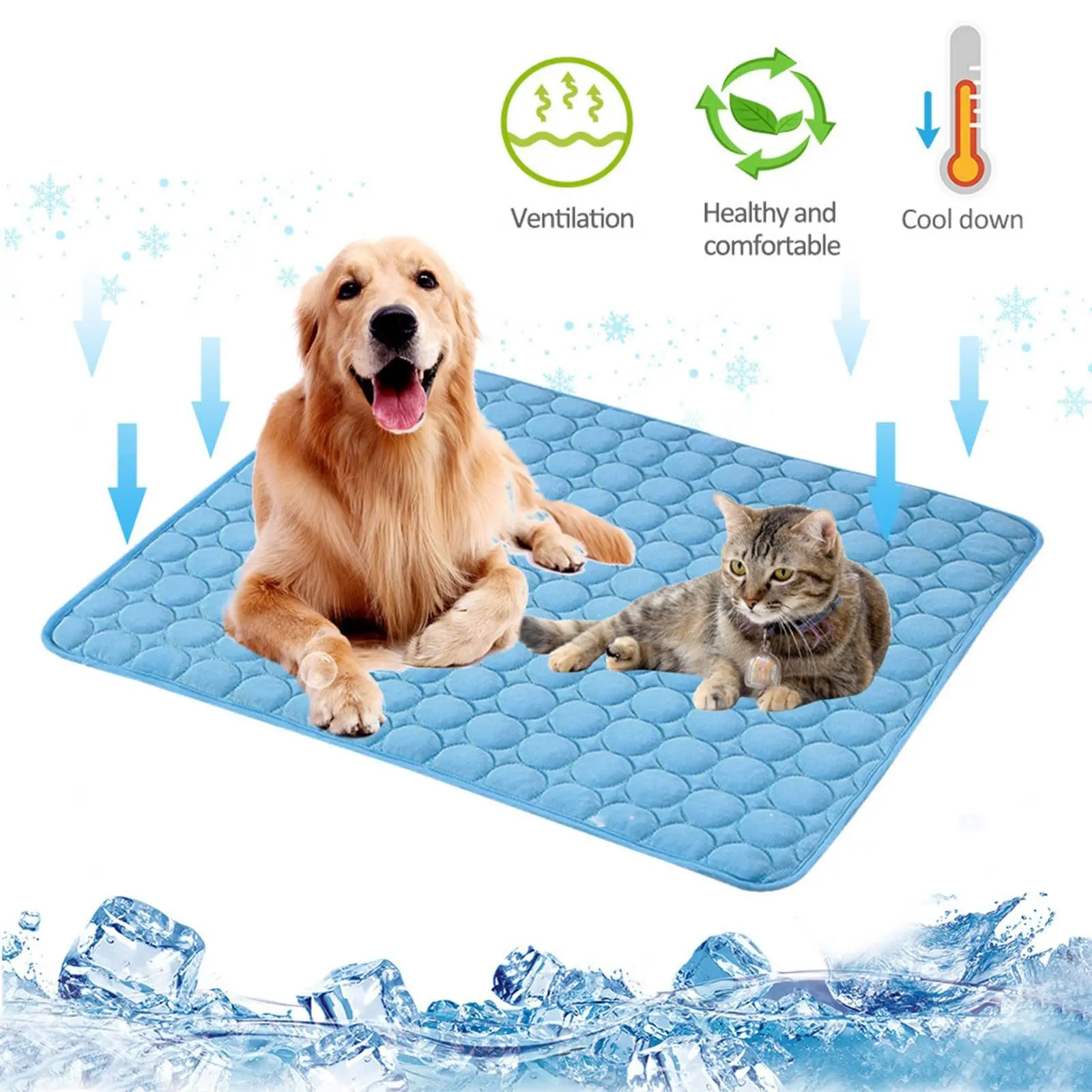 

Dog Cooling Mat Extra Large, Self-Cooling Pad for Dogs Cats, Durable Washable Pet Mat for Sofa Floor Outdoor