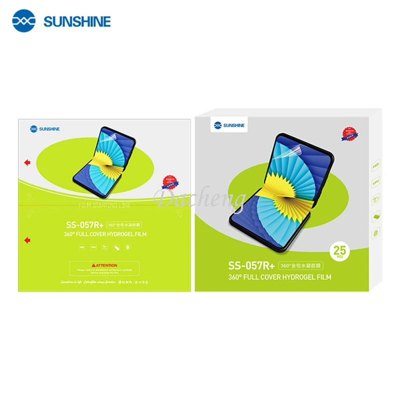 Sunshine SS-057R + 25pc HD Hydrogel Film per schermo pieghevole, 360 ° completamente avvolto anteriore e posteriore, adatto per macchina da taglio Film