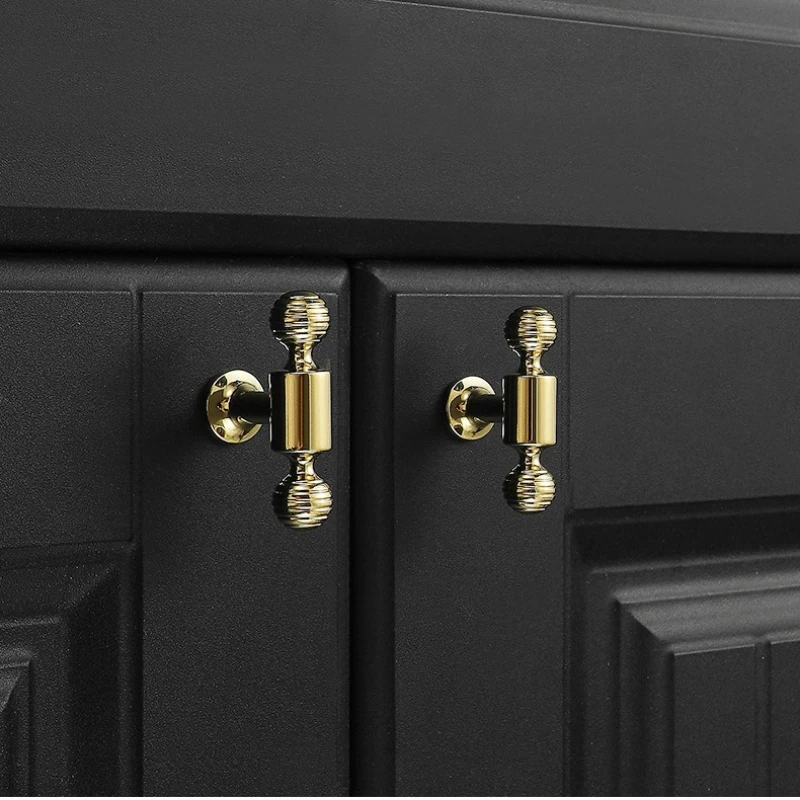 

European Solid Brass Furniture Handles Bedroom Wardrobe Dresser Handles Kitchen Cabinet Doors and Drawers Handles Bookcase