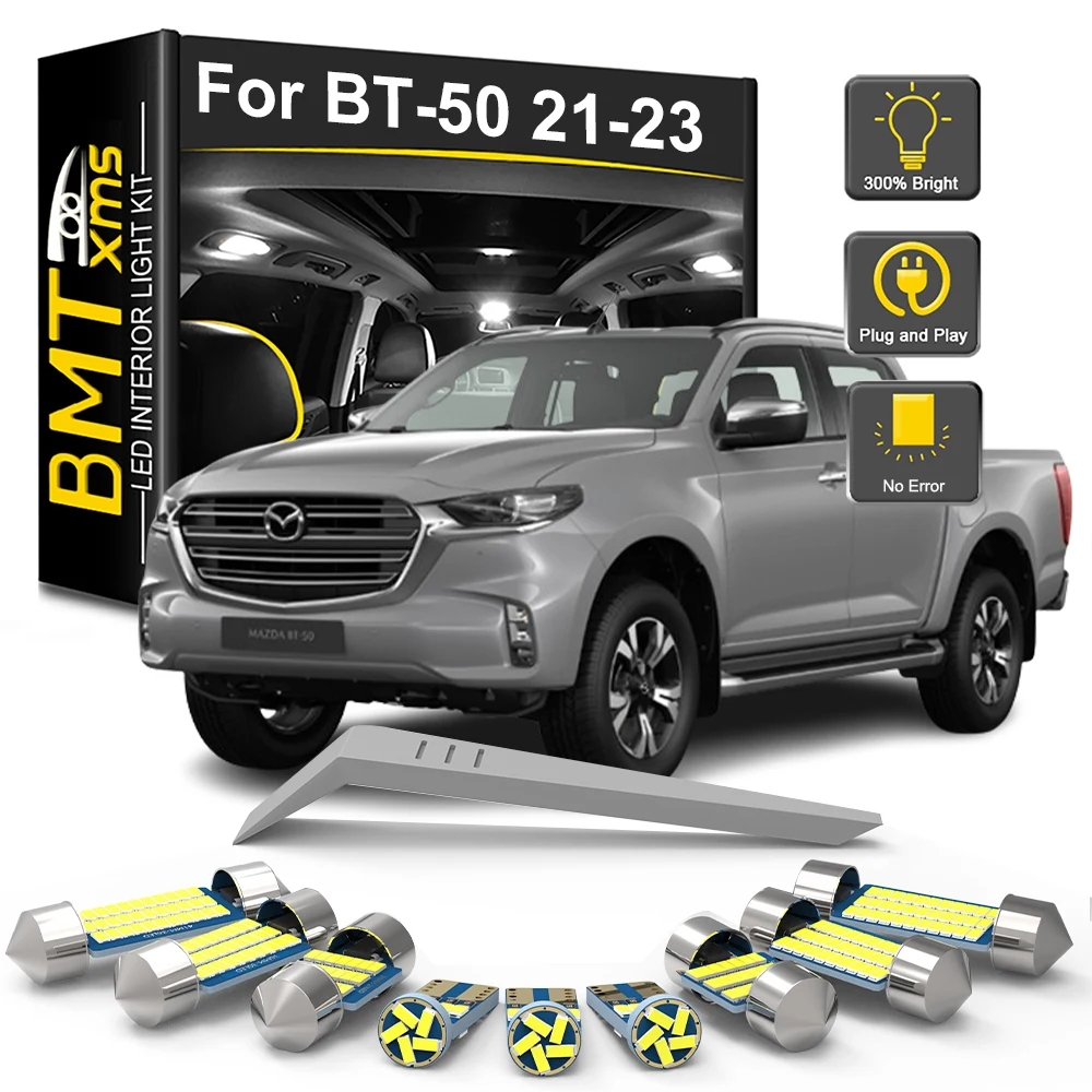 BMTxms 8Pcs LED Interior Light Kit For Mazda BT-50 BT50 2021 2022 2023 Car Accessories Canbus Indoor Reading License Plate Lamp