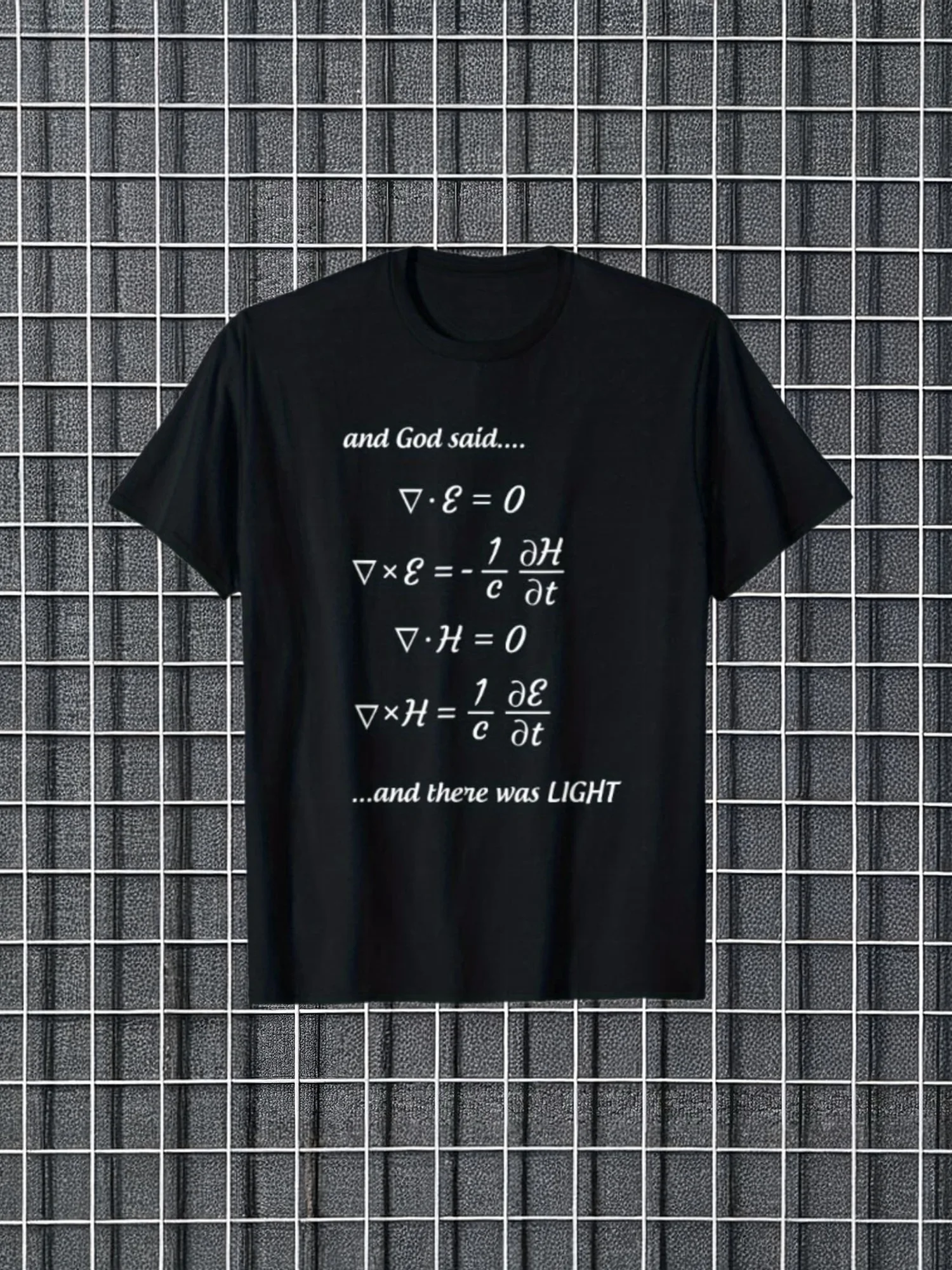 Vintage Physics Maxwell Equation Slogan Oversized Cotton Unisex Short Sleeve Tee