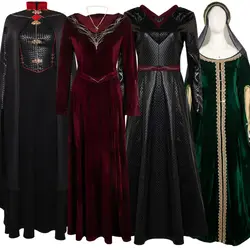 Rhaenyra Cosplay Alicent Dress Fantasia Medieval Costume Adult Women Disguise Princess Dresses Halloween Carnival Party Clothes