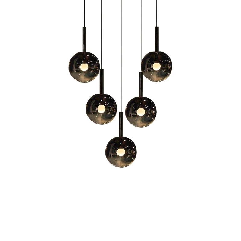 

Modern Luxury Glass Ball Hand Scan Chandeliers Room Decor Stylish Pendant Lights Led Bedside Bar Decor Hanging Lamp