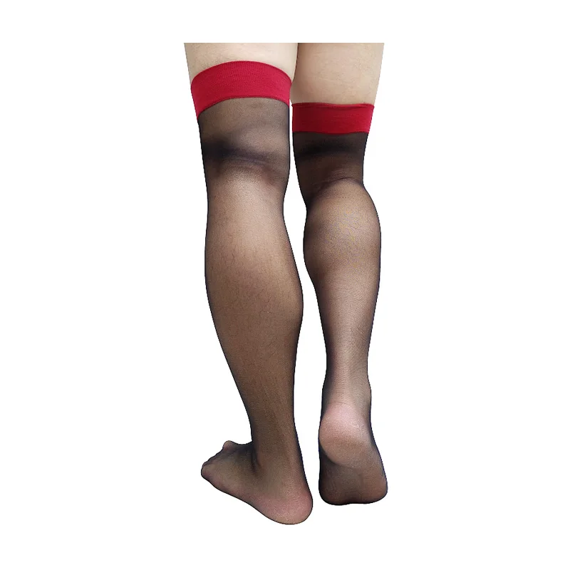 

Сексуальные забавные мужские тонкие прозрачные носки до бедра, прозрачные чулки, нижнее белье, длинная трубка, черные нейлоновые шелковые мужские носки, ночная рубашка, шланг