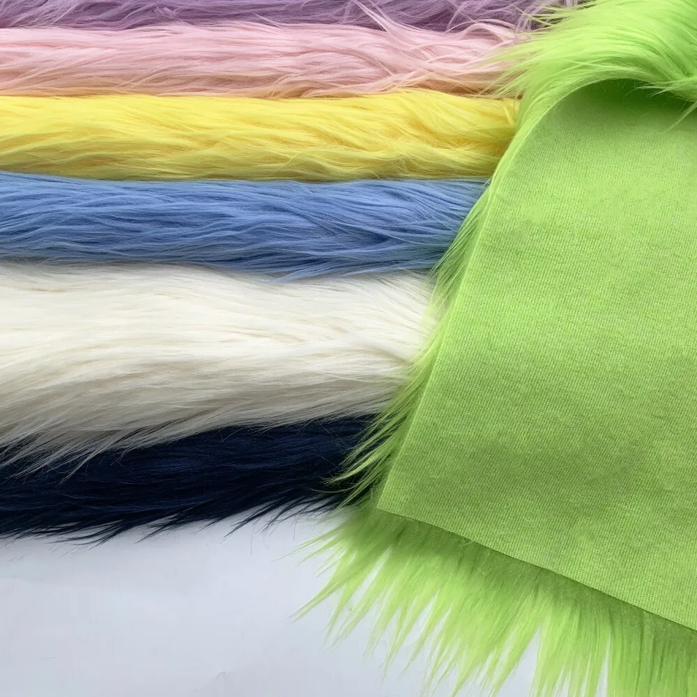 

160x50cm/pcs 8cm Pile Length Soft Plush Fabric For Sewing 100% Polyester Plush Doll Diy Handmade Hair Fabric Fursuit Fur Fabric