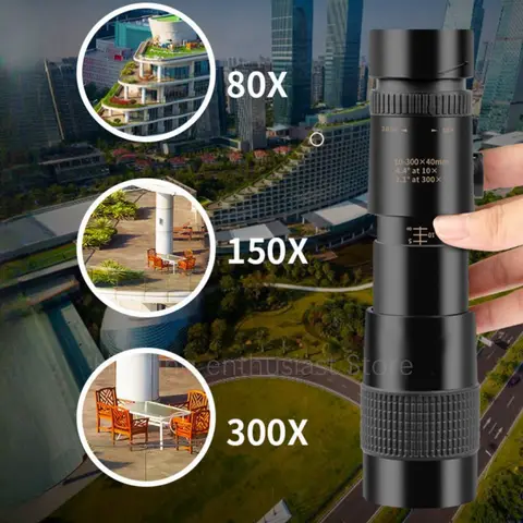 휴대용 10-300X 줌 망원경 군사 강력한 쌍안경 원격 품질 전문 사냥 단안 망원경 휴대용 10-300X 줌 망원경 군사 강력한 쌍안경 원격 품질 전문 사냥 단안 망원경