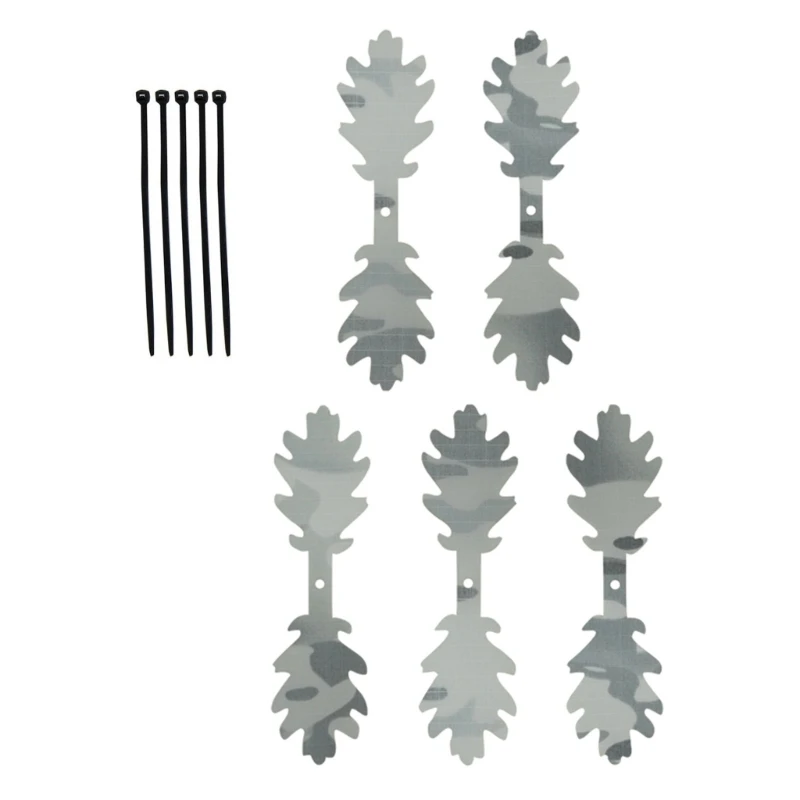 Q39E 5Pieces Camouflage Strips Accessories for Hunting Hat Backpacks