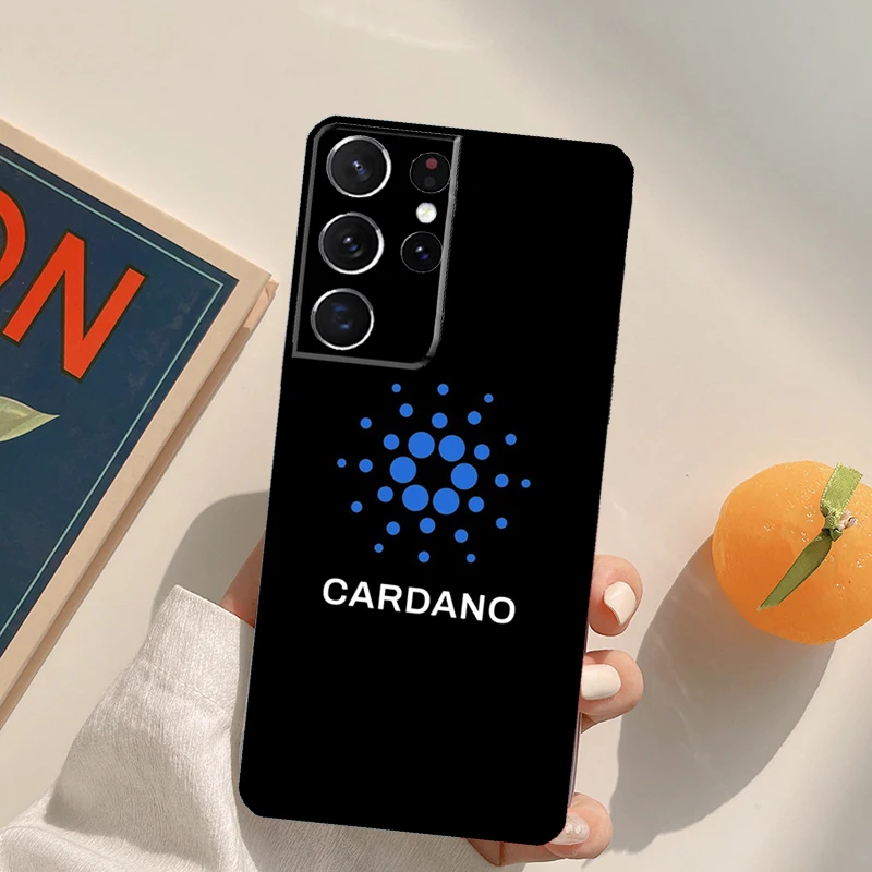 Etui na telefon Cardano Coin Ada Cryptocurrency do Samsung Galaxy S24 S25 Ultra S20 S21 S22 S23 Plus S9 S10 S24 FE Back Cover