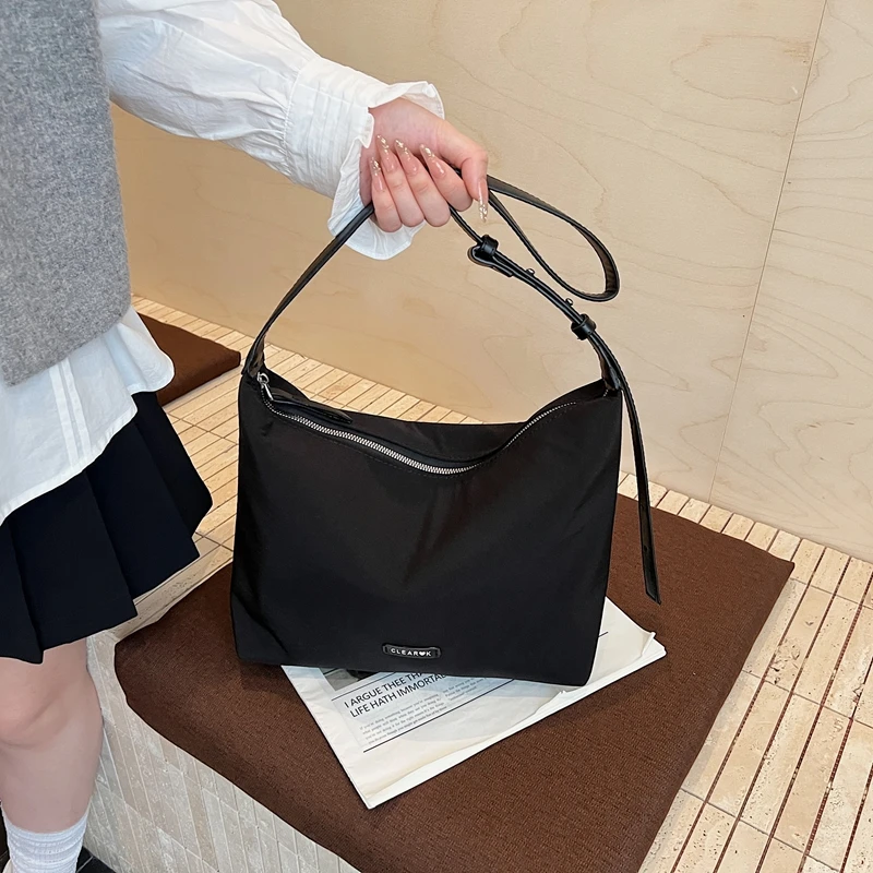 

High Quality Casual Canvas Crossbody Bags Solid Zipper Women's Bags 2025 Large Capacity Solid Color Single Shoulder Totes Bag