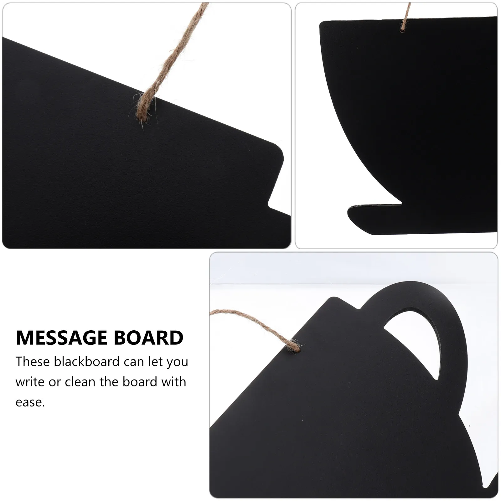 1Pcs Hanging Blackboard Wooden Message Board for Restaurant Coffee Shop Chalk Writing and Decorative Display Hanging Chalkboards