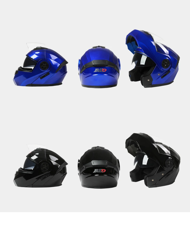 DOT-zugelassener cooler Motorrad-Rennhelm mit doppelter Linse, Integralhelm, Winter, warm, Fahrer, modularer Motorradhelm, Kask Casco – Detail 16