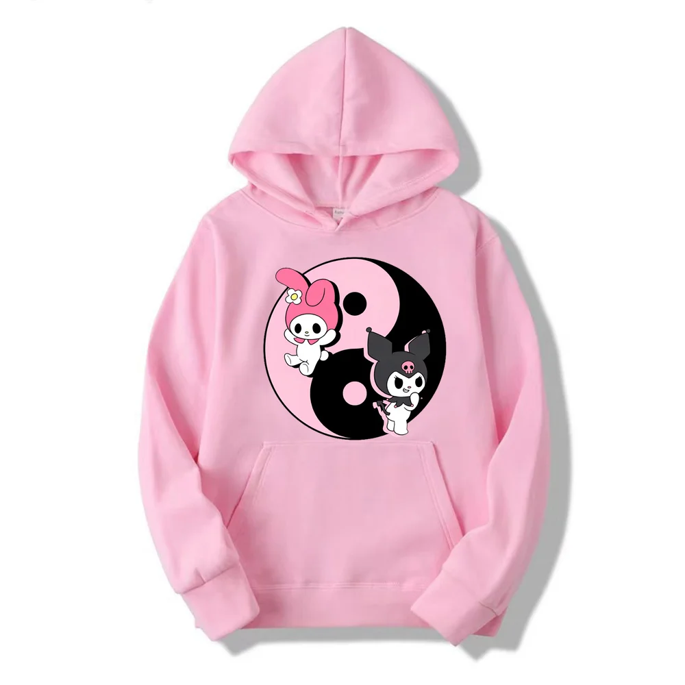 Kawaii Women's Kid Sanrio Cinnamoroll Tops Y2k Cute Hoodie Fashion Harajuku Long Sleeve Plus Size 2024 Casual Women's Sweatshirt