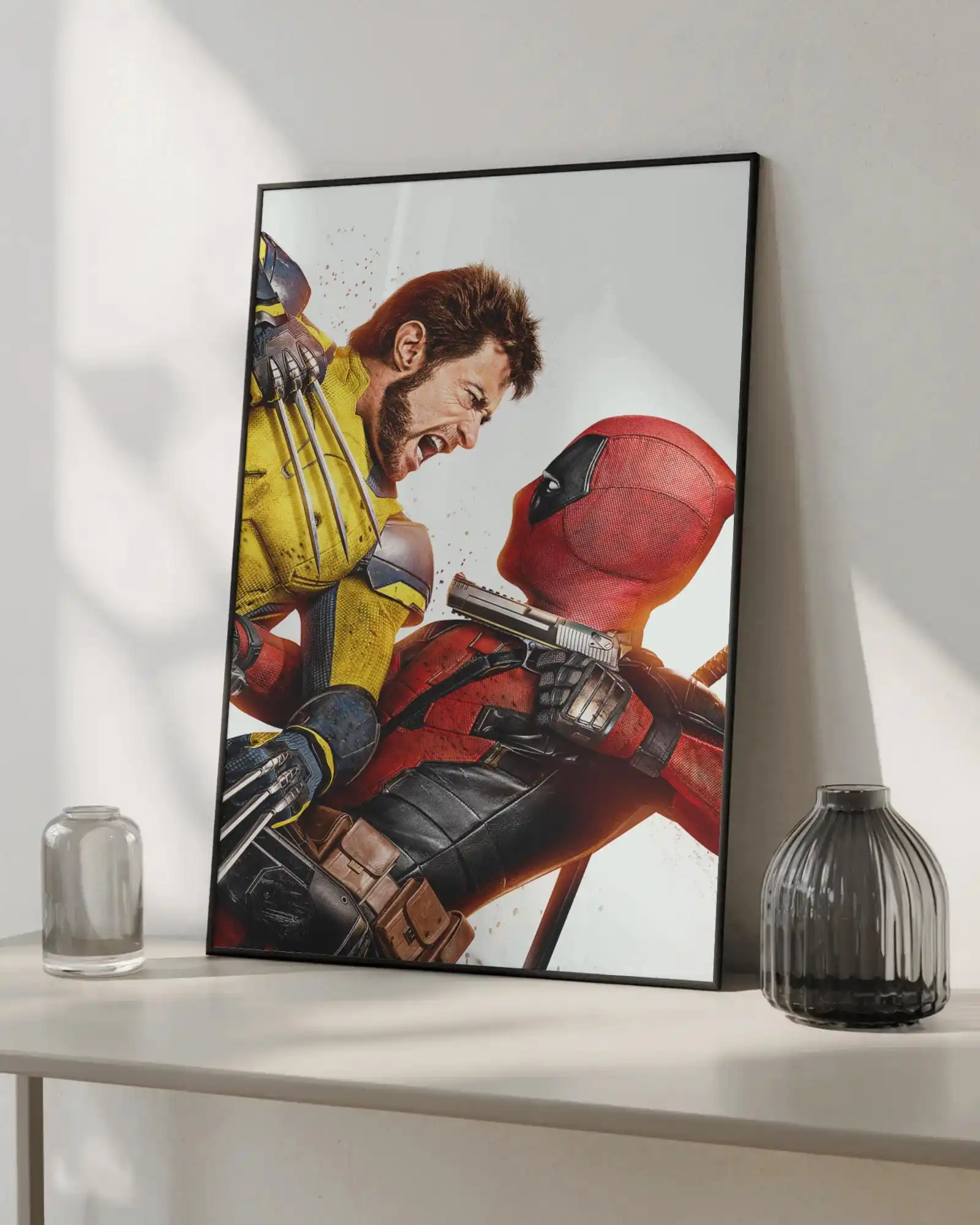 Deadpool X Wolverine Poster, Hugh Jackman Marvel Art, Superhero Movie Poster, Action Film Wall Art, Comic Book Deco