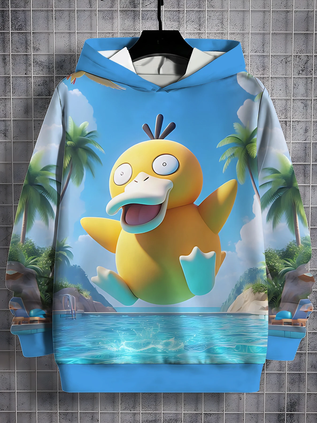 Cartoon P-psyducks Pokemons 3D Print All Seasons Children Casual Sweatshirt Cool Pullover Tops Unisex Clothes Boy Girl Hoodies