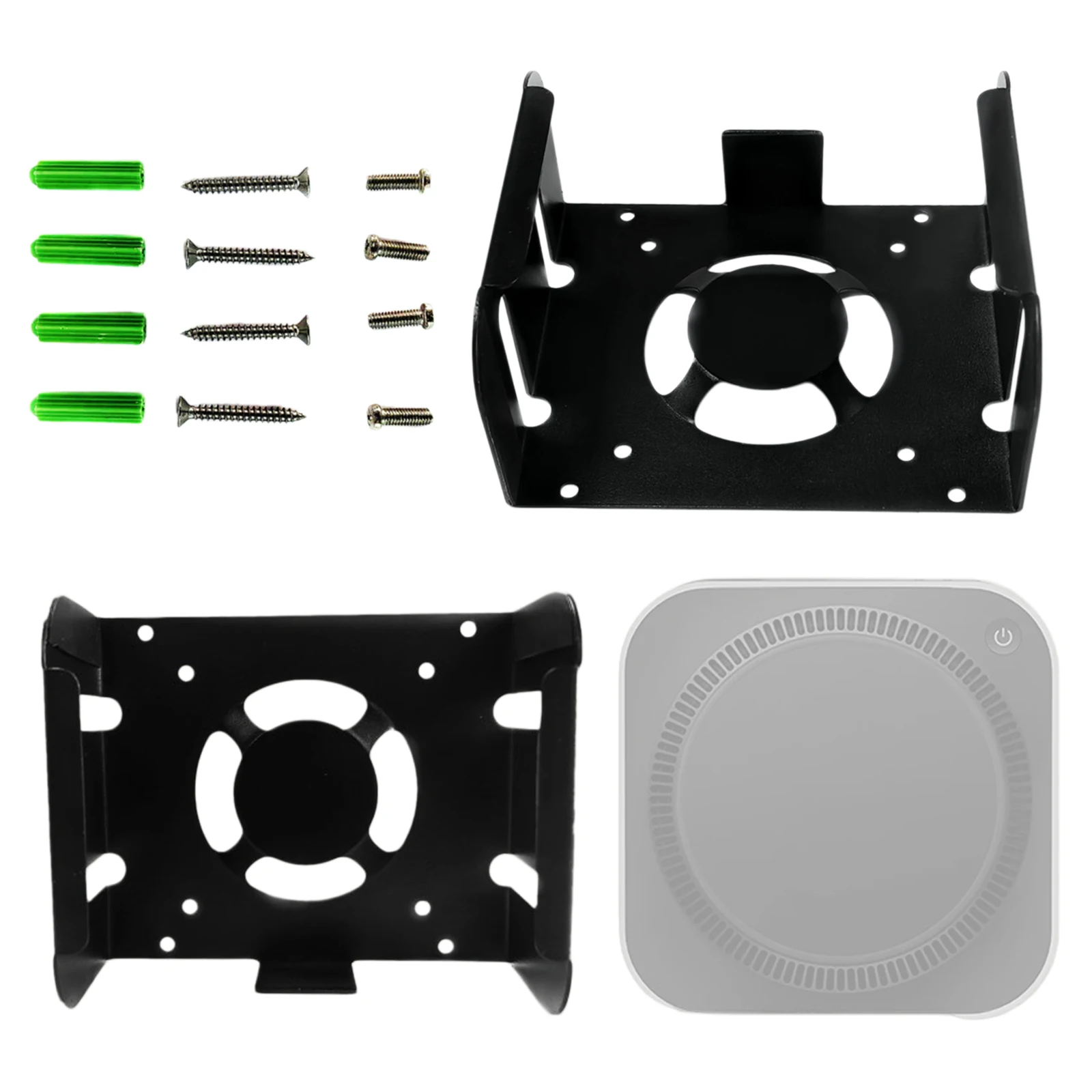 Metal Mounting Bracket for Mac Mini M4/M4Pro 2024 Anti-Scratch Monitor Mount Holder Space-Saving Design for Mac Mini M4