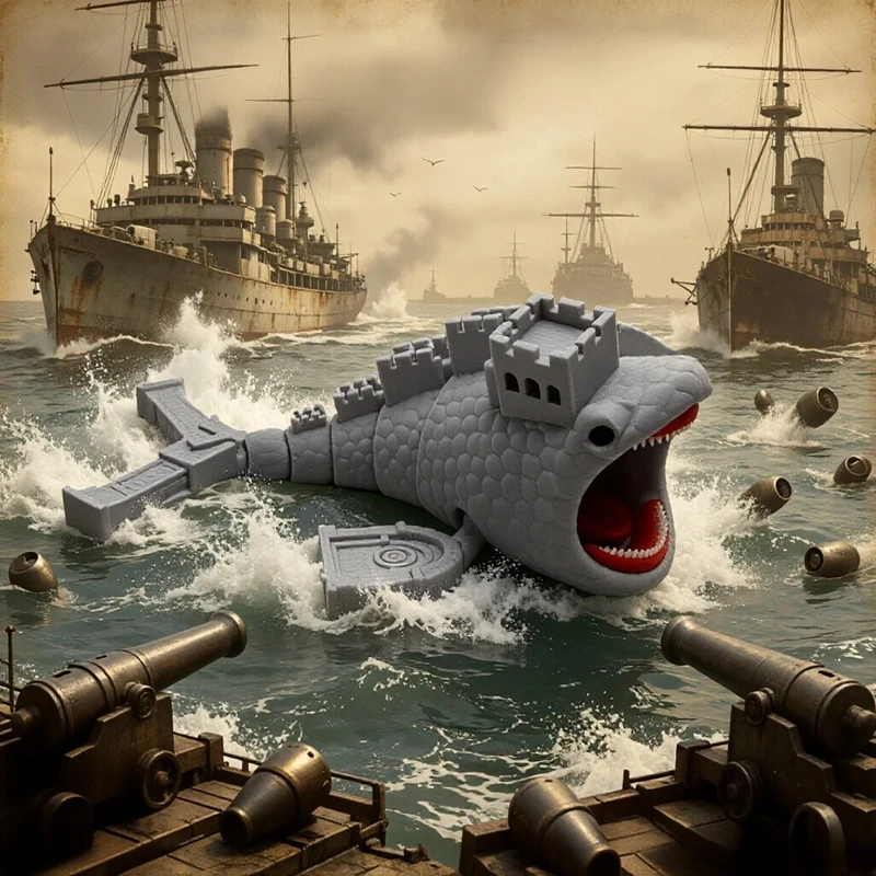 New Deep-sea Giant Beast Sea Eater Devouring Monster Desktop Decoration Ornament Novel Gift Creative Fantasy Desktop Ornament