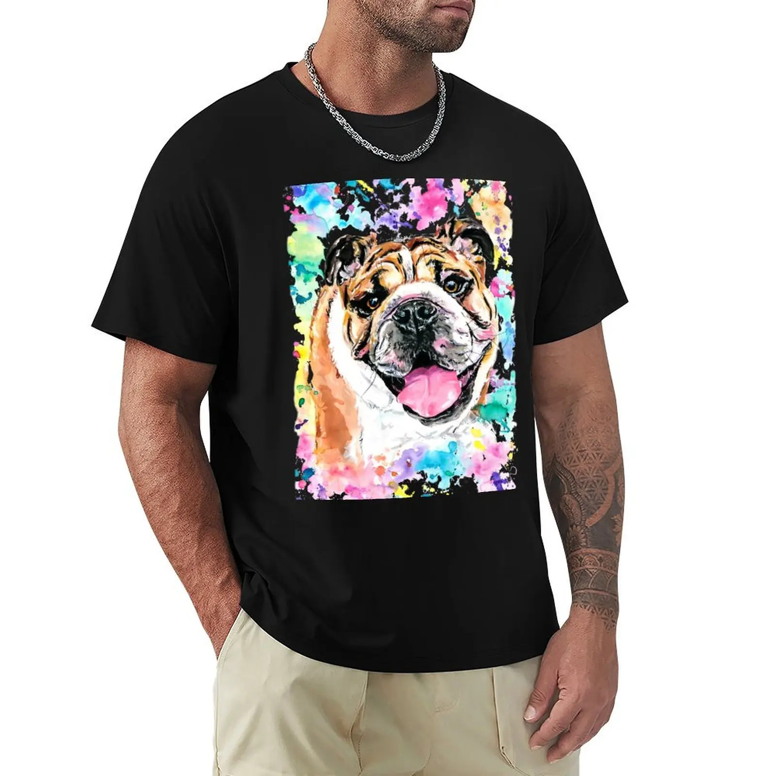 

Watercolour painting of an Australian Bulldog T-Shirt animal prinfor boys custom t shirt new edition t shirts for men pack