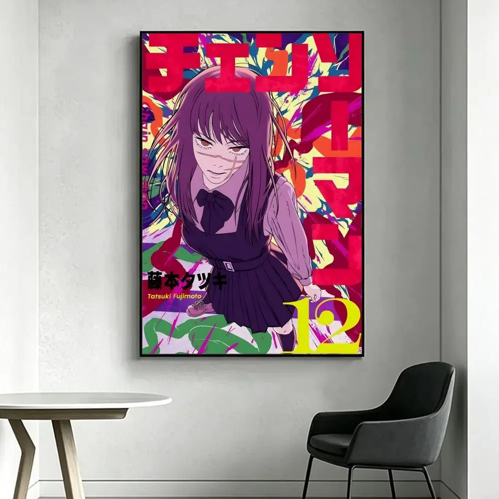 Anime C-Chainsaw M-Man Poster HD-Kunstdruck, wasserfest, selbstklebend, Wanddekoration, Heimdekoration (Wohnzimmer, Schlafzimmer, Bar), ästhetisch – Detail 8