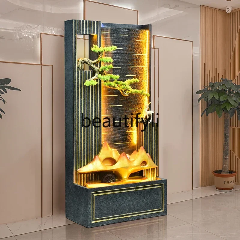 

Cy56 Water curtain wall, flowing water screen, floor-to-ceiling rockery, flowing fountain, circulating water landscape,