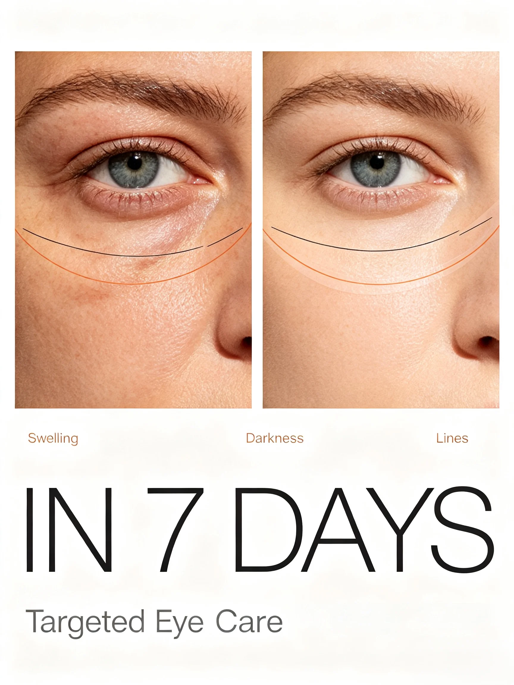 Eye Cream for Dark Circles Puffiness Sagging Skin, Daily Under Eye Care for Dull Tired Eyes, Hydrating Eye Moisturizer for Fine
