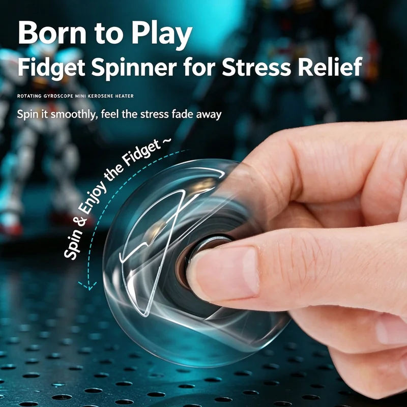 Trendy fingertip gyro lighter with high aesthetic value, creative and fun, stress relieving trendy play