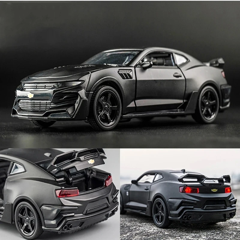 1:32 Scale Chevrolar Camaro Car Toys Alloy Diecast Model Super Sport Car with Sound Light Vehicles Toy for Child Birthday Gifts