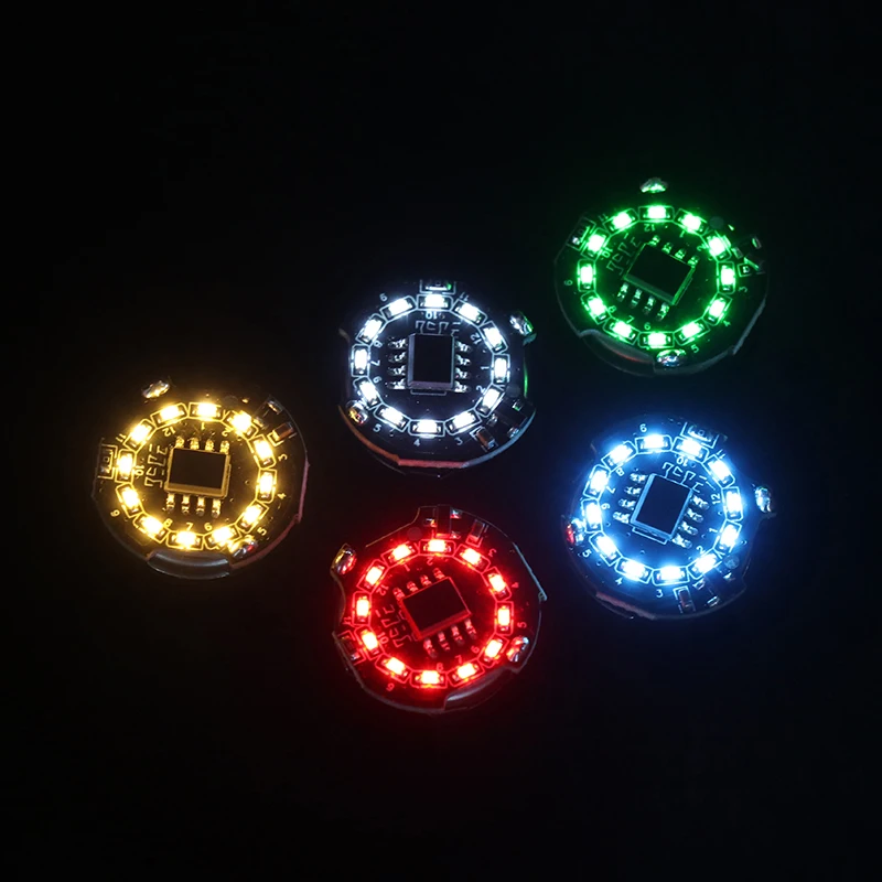 磁気制御ランプ マグネット ワイヤレス LED 誘導ライト + ボタン電池 + マグネット DIY おもちゃ ロボット アニメ 風景モデル