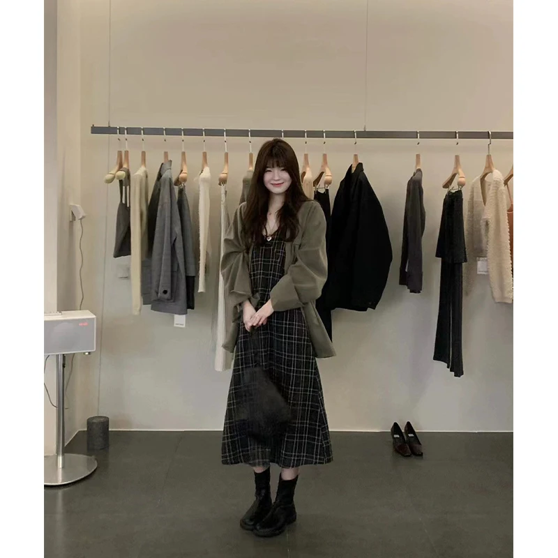 

Artistic Sle Women's Plaid Suit Jaet Long Sve Regular Length Collar Dry Outerwear Faionable Women's Clothing