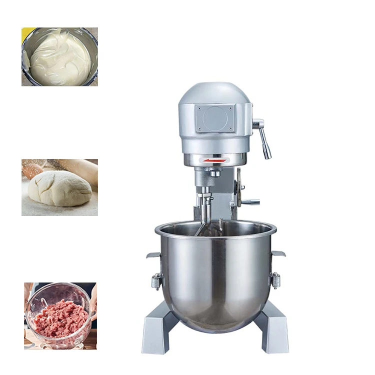 Industrial Electric 10-150L Planetary Dough Mixer 3 Speeds Commercial Bakery Use Restaurant Equipment 80 Liter Bread Making 450W