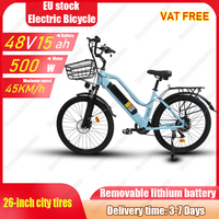 ORLMS CITY26 Travel Electric Bicycle 500W Motor 48V15AH Lithium Battery Adult City Commuting Electric Bike 26-inch Tires  E-bike